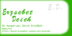 erzsebet deich business card